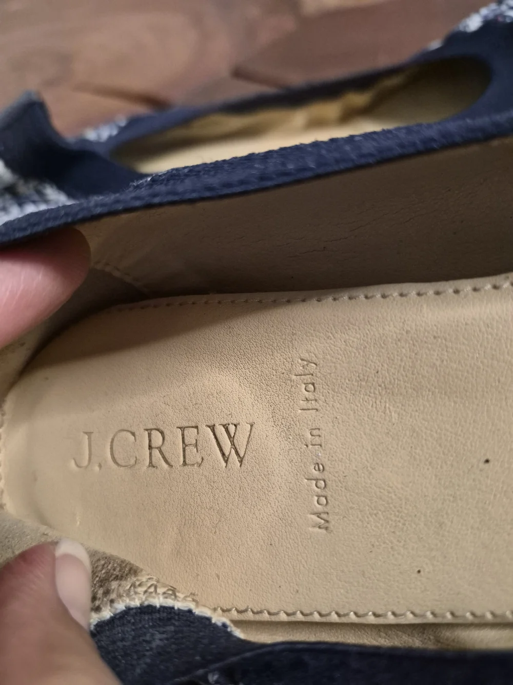 J. Crew Mila Liberty Art Fabrics Navy Floral Patent-Toe Ballet Flat - 8.5